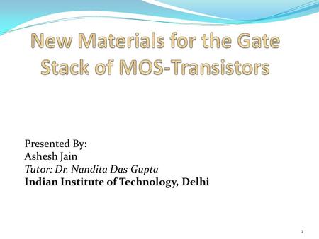 New Materials for the Gate Stack of MOS-Transistors