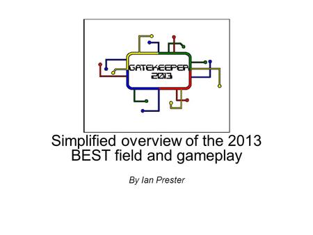 Simplified overview of the 2013 BEST field and gameplay By Ian Prester.