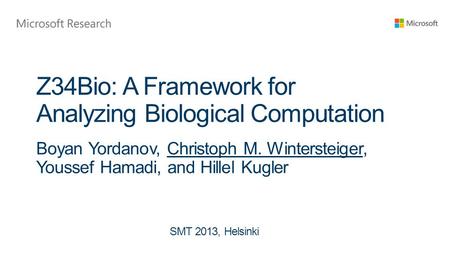 Z34Bio: A Framework for Analyzing Biological Computation