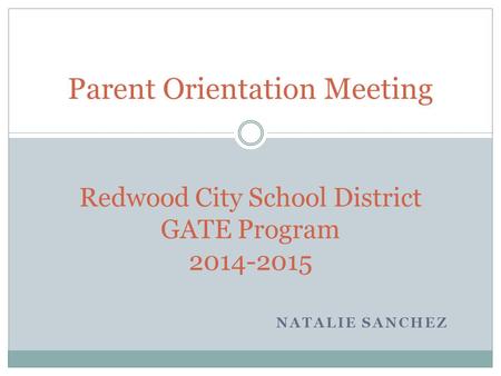 Redwood City School District GATE Program