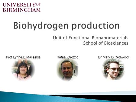 Biohydrogen production