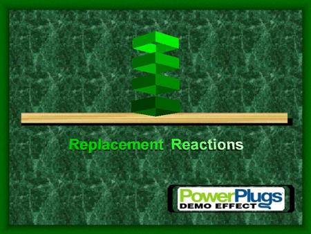Single Replacement One element replaces a similar element in a compound A + BX AX + B A replaces B if A and B are similar Metals can replace less reactive.