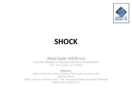SHOCK Abdul.Kader WEISS M.D