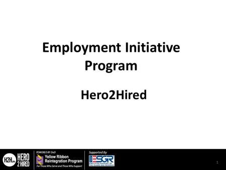 Supported By Employment Initiative Program Hero2Hired 1.