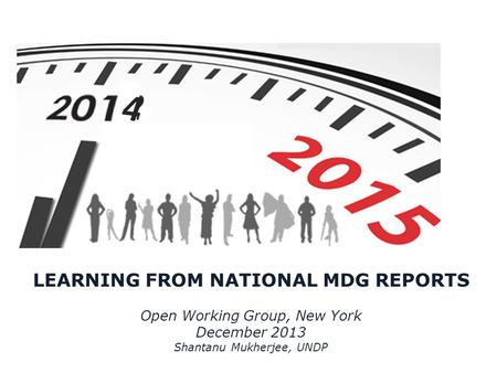 LEARNING FROM NATIONAL MDG REPORTS