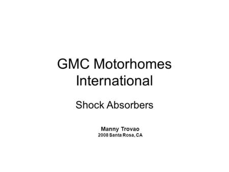GMC Motorhomes International