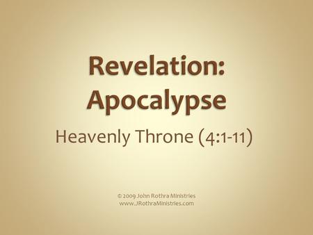 Revelation: Apocalypse