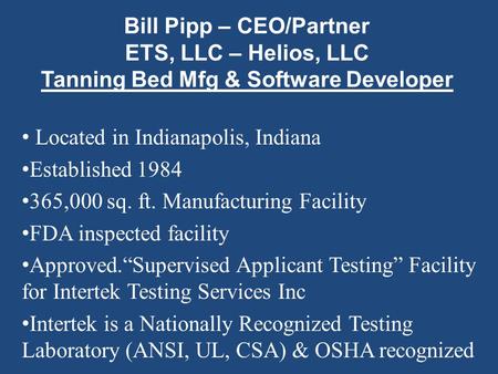 Located in Indianapolis, Indiana Established 1984