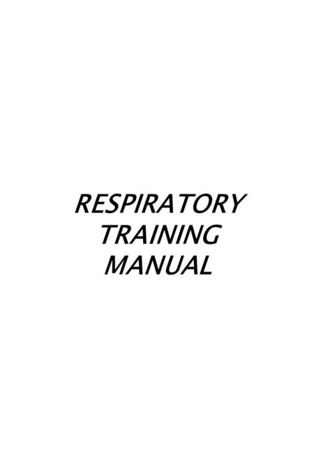 RESPIRATORY TRAINING MANUAL. FILTER TYPES Organic gases & vapours (Type A) –Organic substances are gases or vapours which contain carbon and therefore.