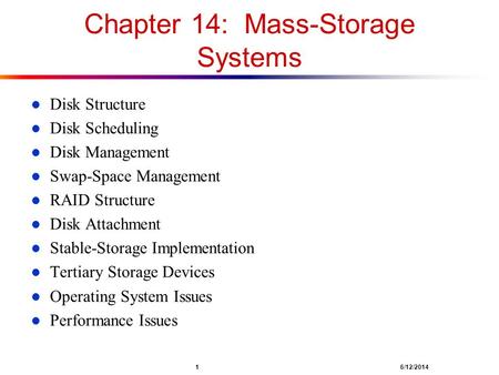 Chapter 14: Mass-Storage Systems