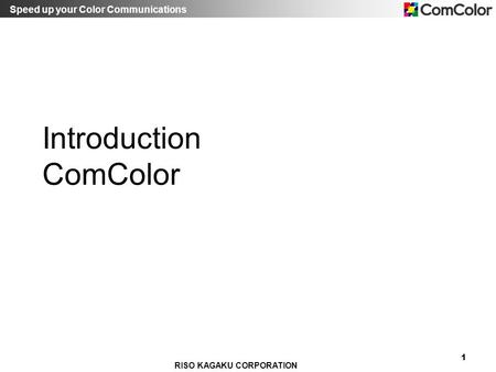 Introduction ComColor