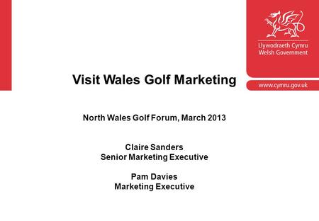 Visit Wales Golf Marketing