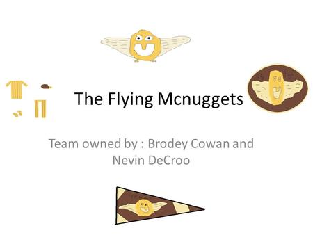 The Flying Mcnuggets Team owned by : Brodey Cowan and Nevin DeCroo.