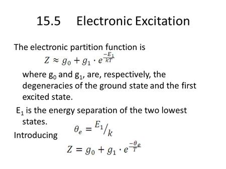 15.5 Electronic Excitation