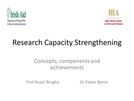 Research Capacity Strengthening