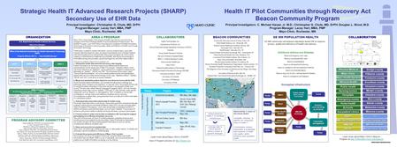 Strategic Health IT Advanced Research Projects (SHARP) Secondary Use of EHR Data Principal Investigator: Christopher G. Chute, MD, DrPH Program Manager:
