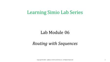 Lab Module 06 Routing with Sequences
