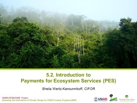 5.2. Introduction to Payments for Ecosystem Services (PES)