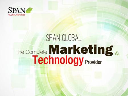 In the presentation… About Span Global The Solutions Vision Consulting Marketing Outsourcing IT Services The Way We Do it