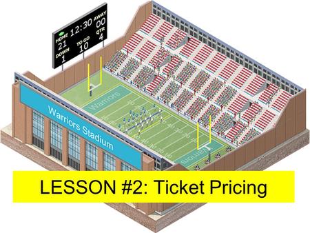 LESSON #2: Ticket Pricing. Price: the amount of money you charge customers for one unit. Ticket prices should reflect what customers are willing and able.