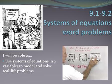 Systems of equations word problems