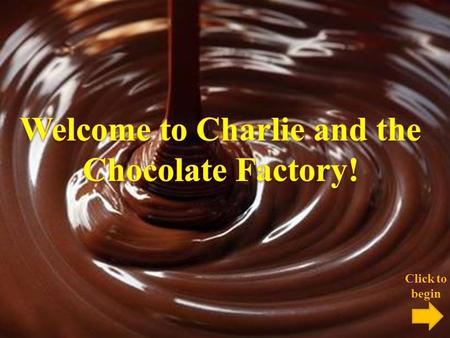 Welcome to Charlie and the Chocolate Factory!