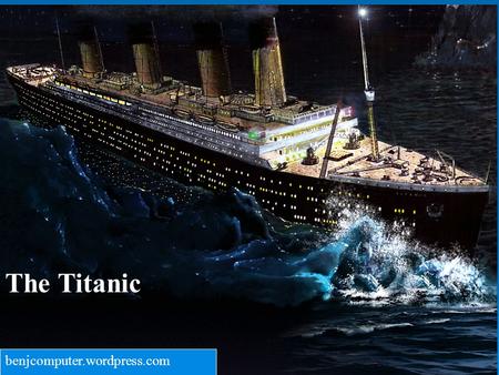 The Titanic benjcomputer.wordpress.com. The purpose of my research is to inform the reader about one of the worst tragedies in history, the sinking of.