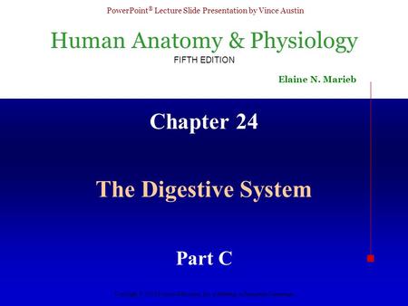 Chapter 24 The Digestive System Part C.