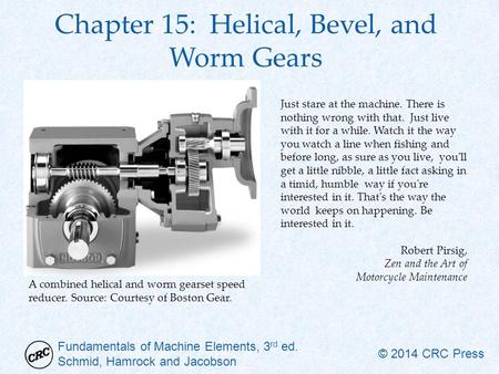 Chapter 15: Helical, Bevel, and Worm Gears