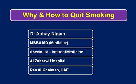 Why & How to Quit Smoking