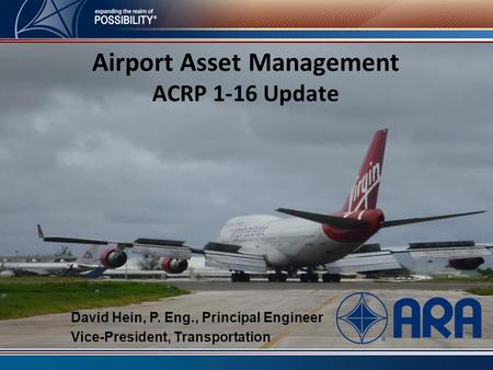 Airport Asset Management ACRP 1-16 Update