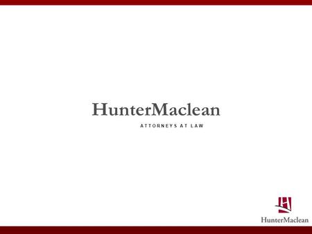 HunterMaclean A T T O R N E Y S A T L A W. Hutchinson Island Chatham County- Savannahs Public- Private Partnership.