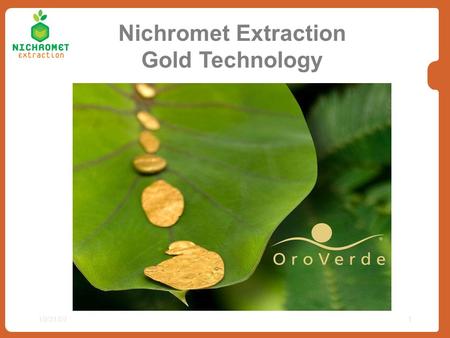 Nichromet Extraction Gold Technology