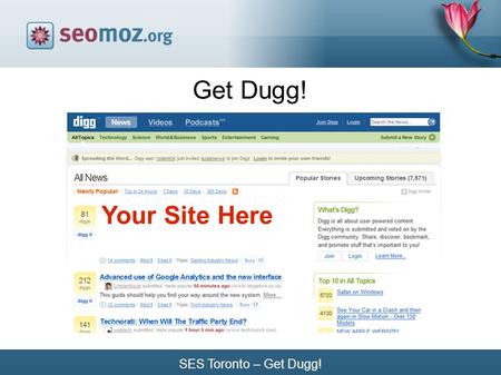 SES Toronto – Get Dugg! Get Dugg! Your Site Here.