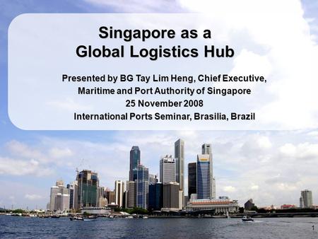Singapore as a Global Logistics Hub