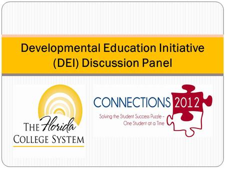 Developmental Education Initiative (DEI) Discussion Panel.