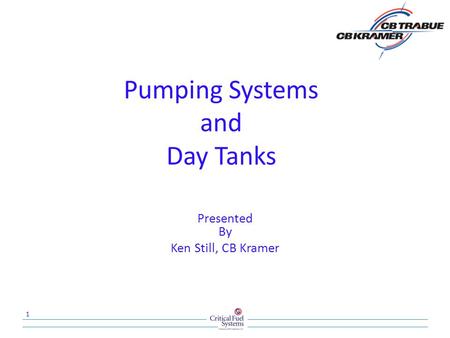 Pumping Systems and Day Tanks