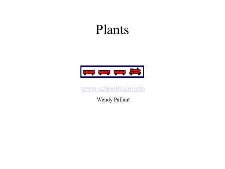 Plants www.schooltrain.info Wendy Pallant.