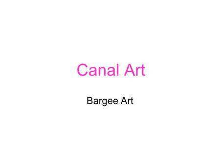Canal Art Bargee Art.
