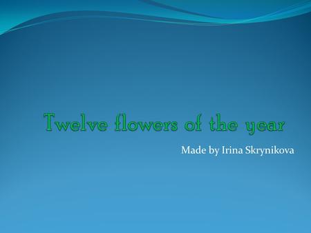 Twelve flowers of the year
