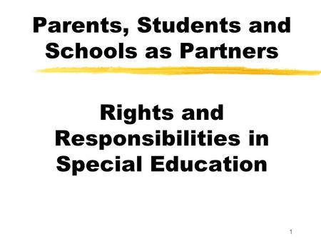 Parents, Students and Schools as Partners