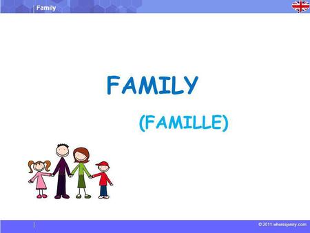 Family © 2011 wheresjenny.com FAMILY (FAMILLE). Family © 2011 wheresjenny.com EnglishFrench Housemaison Fatherpère Mothermère Sistersœur Brotherfrère.