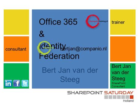 Bert Jan van der Steeg SharePoint Consultant