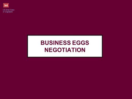 BUSINESS EGGS NEGOTIATION. RELATIONSHIP CONFLICTS Strong Emotions Misperceptions or Stereo types Poor or miscommunication Negative behavior DATA CONFLICTS.