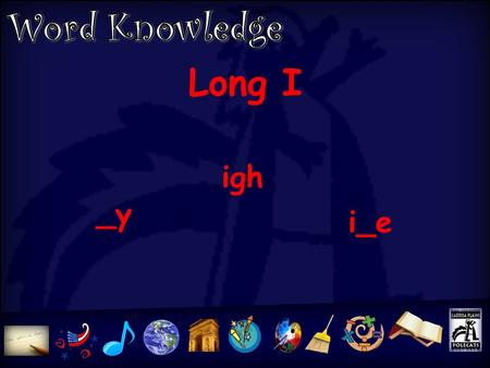 Long I _y igh i_e 1.kite five mine time 2.high might right tight 3. fly cry why 4. like liked liking try tried trying 5.happen happened happening 6.visit.