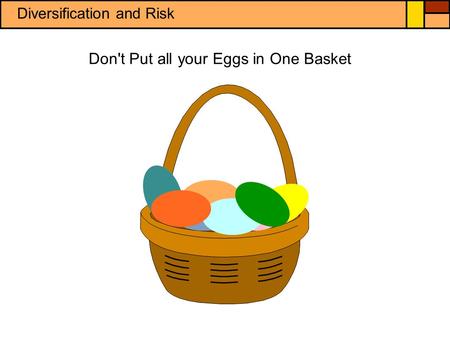Don't Put all your Eggs in One Basket Diversification and Risk.