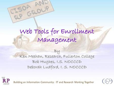 Web Tools for Enrollment Management