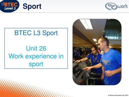 Work experience in sport