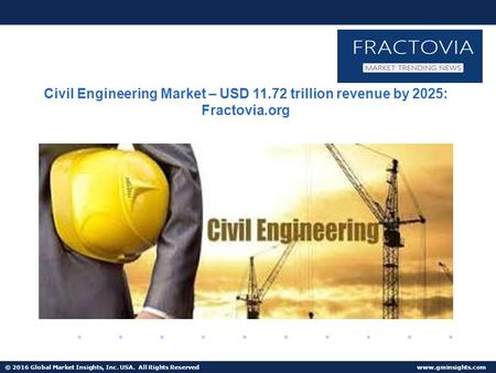 © 2016 Global Market Insights, Inc. USA. All Rights Reserved  Civil Engineering Market – USD trillion revenue by 2025: Fractovia.org.