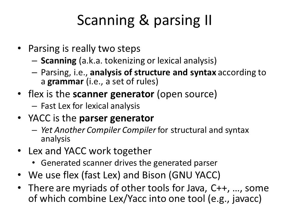 Online Lex And Yacc Compiler Online Lex And Yacc Compiler